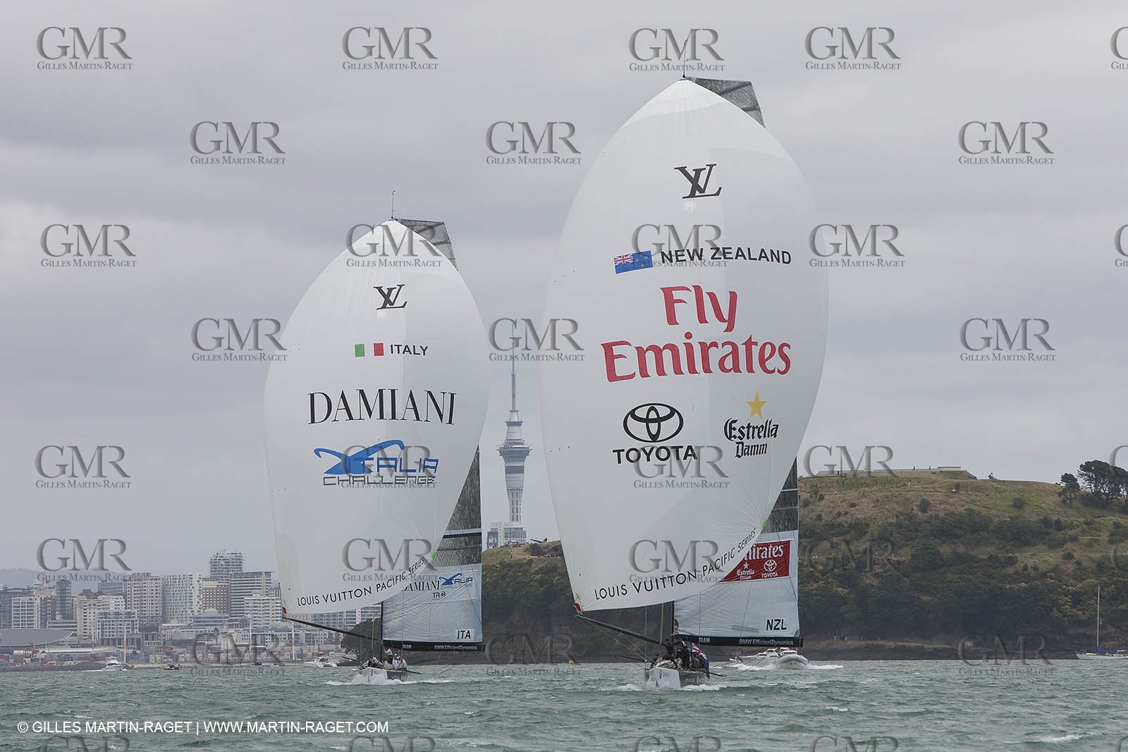 30 01 2009 - Auckland (NZL) -  Louis Vuitton Pacific Series -  Racing Day 1 - Emirates Team New Zealand Vs Damiani Italia