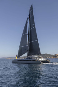 16 02 2019, Porquerolles (FRA,83), Gunboat 68 sail testing  3
