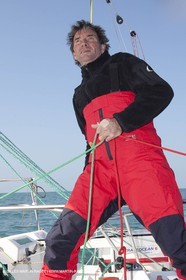 13 03 2010 - La Grande Motte   Port Camargue (FRA) - Groupe Bel - Entraînement Kito de Pavant   Sébastien Audigane en vue de la Transat AG2R 2010