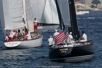 05 10 2023, Saint-Tropez (FRA,83), Les Voiles de Saint-Tropez 2023, Race Day 5, Défi Pride Vs Ikra