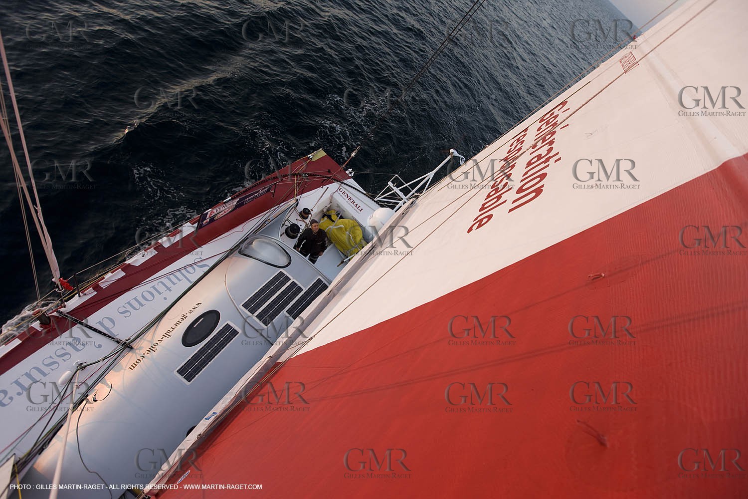 27 09 2008 - Lorient (FRA, 56) - Onboard Generali with Yann Eliès - Vendée Globe 2008 Training