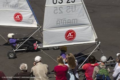 03 08 2013 - San Francisco (USA,CA) - 34th America's Cup - Louis Vuitton Cup - Training Day - America's Cup park - AC Open - Land Sailing demonstration