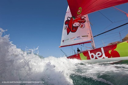 13 03 2010 - La Grande Motte   Port Camargue (FRA) - Groupe Bel - Entraînement Kito de Pavant   Sébastien Audigane en vue de la Transat AG2R 2010
