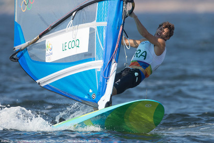 14 08 2016, Rio de Janeiro (BRA), 2016 Olympic Games, Sailing, RSX Men Medal race, Pierre Le Coq (FRA), bronze medalist