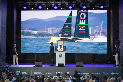 04 10 2024, Barcelona (ESP), 37th America's Cup, Louis Vuitton Cup Final, Race Day 7 , Prizegiving