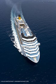 01 08 2007, Palma de Mallorca (Spain), Costa Concordia leaving Palma