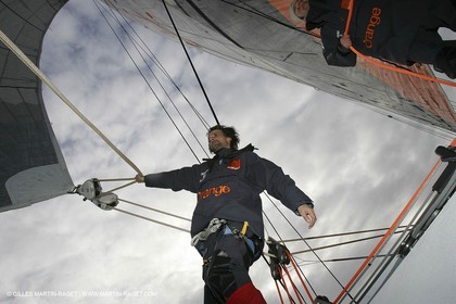 Orange II  - 2005 Jules Verne Trophy - Training in Bay of Biscay - Ludovic Aglaor-
