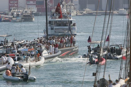 03 07 2007-Valencia (Spain)- 32nd America's Cup - Final Match - Day 8 - Alinghi vs Emirates Team New Zealand