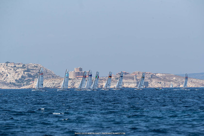 16 07 2023, Marseille, (FRA), Paris 2024 Olympic Games 2024 Sailing Test Event, Day 8, Medal race Nacra 17