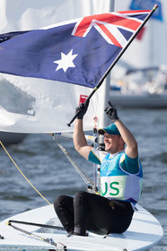 16 08 2016, Rio de Janeiro (BRA), 2016 Olympic Games, Sailing, Laser Medal Race, Tom Burton (AUS)