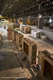 22 01 2008 - La Ciotat (FRA, 13) - Construction of cruising catamaran Nahema at H2X boatyard -modules lamination
