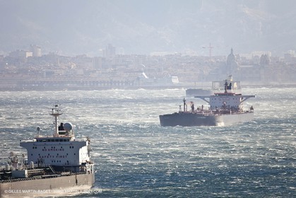 25 10 2010 - Marseille (FRA,13) - Ships at the mooring due to a strike of the harbour staff