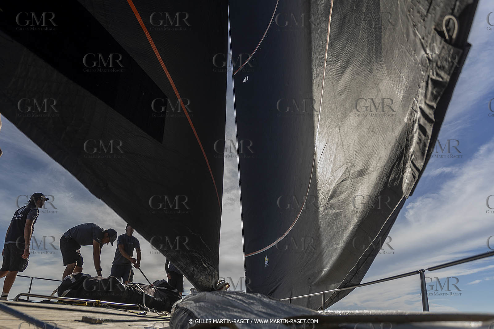 03 10 2022, Saint-Tropez (FRA,83), Voiles de Saint-Tropez 2022,  entraînement des maxis, A bord de Sipirit of Malouen X