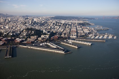 05 01 2011 - San Francisco (USA, CA) - 34th America's Cup - San Francisco waterfront - Piers 27-29 (triangle shape)