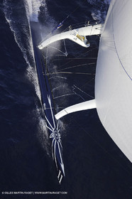 05 11 2006 - Pointe à Pitre Guadelupe (FRA) - Route du Rhum 2006 arrival - overall winner Lionel Lemonchois (Gitana 11)