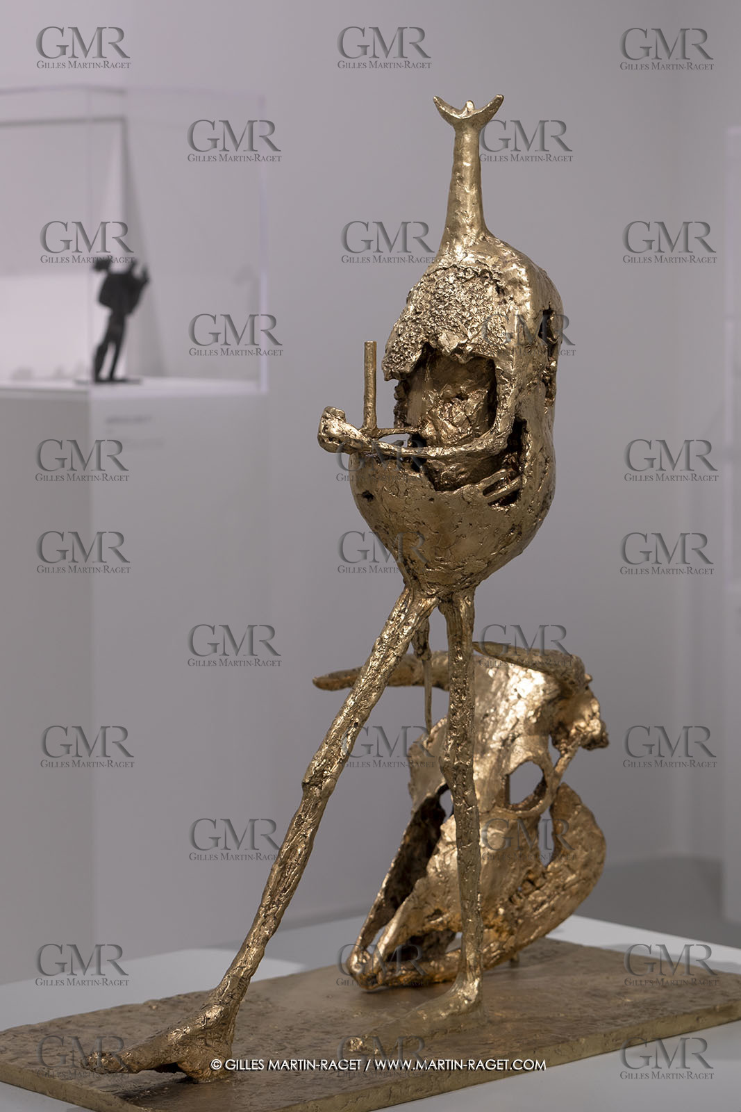 30 10 2023, Montpellier (FRA), oeuvre de Germaine Richier, Exposition Centre Pompidou - Musée Fabre 2023, La Tauromachie 1953, Bronze naturel nettoyé, Numéroté 6 6, Fondeur : Susse, Paris, 114,6 x 54,5 x 98,8 cm, Collection particulière, Paris