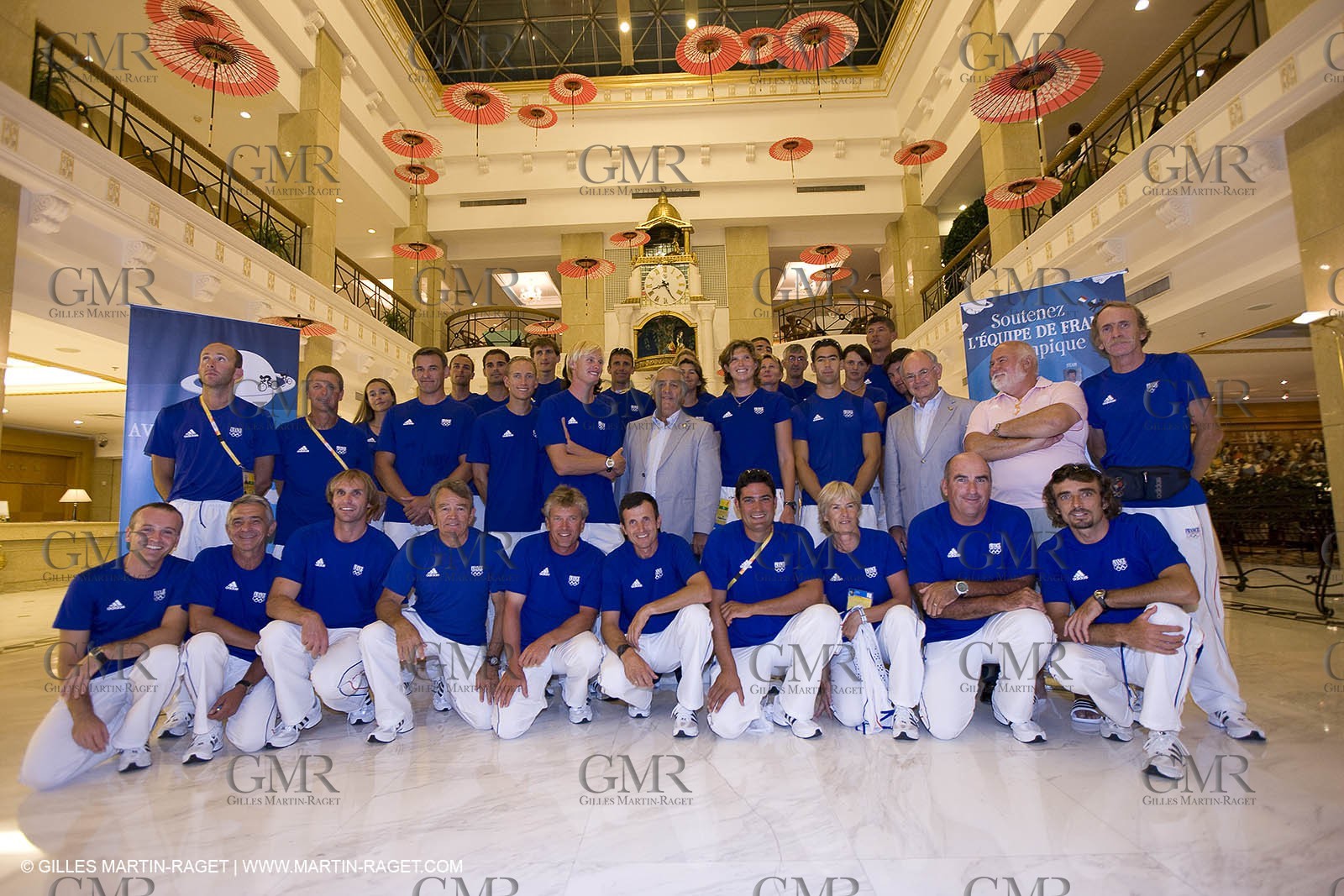 07 08 2008 - Qingdao (CHN) - Olympic games - Sailing - Opening of Club France at Grand Regency hotel and press conference with main press center in Beijing.