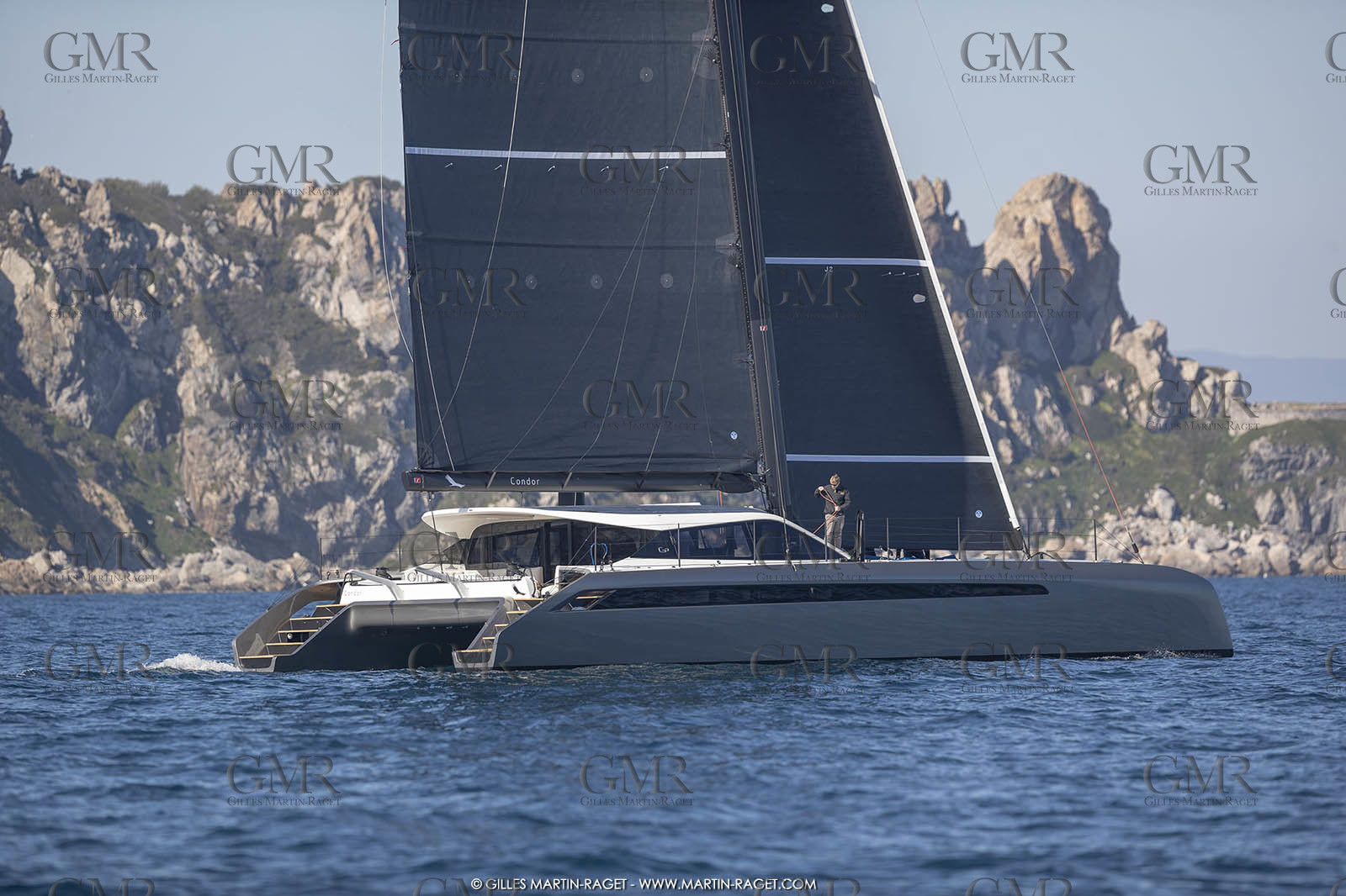 16 02 2019, Porquerolles (FRA,83), Gunboat 68 sail testing  3