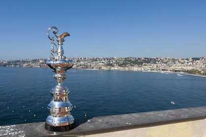 09 04 2012 - Naples (ITA) - 34th America's Cup - America's Cup World Series Naples 2012 - The America's Cup trophy infront Naples bay