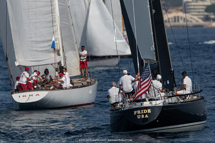 05 10 2023, Saint-Tropez (FRA,83), Les Voiles de Saint-Tropez 2023, Race Day 5, Défi Pride Vs Ikra