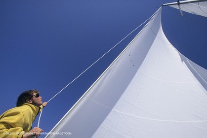Voile, croisière, personnages, hommes
