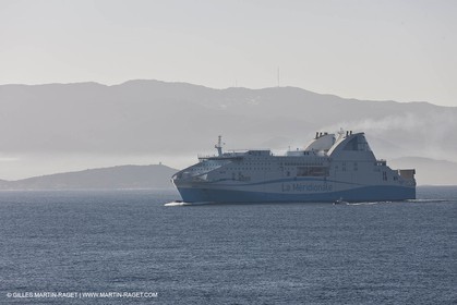 16 02 2012 - Ajaccio (FRA, Corse) -  La Méridionale shipping company- Piana at Ajaccio