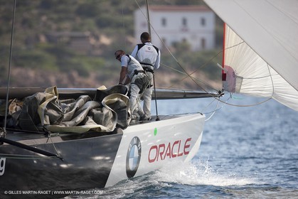 18 05 2010 - La Maddalena (ITA, Sardinia) Louis Vuitton Trophy - BMW ORACLE Racing - Training