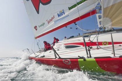 13 03 2010 - La Grande Motte   Port Camargue (FRA) - Groupe Bel - Entraînement Kito de Pavant   Sébastien Audigane en vue de la Transat AG2R 2010