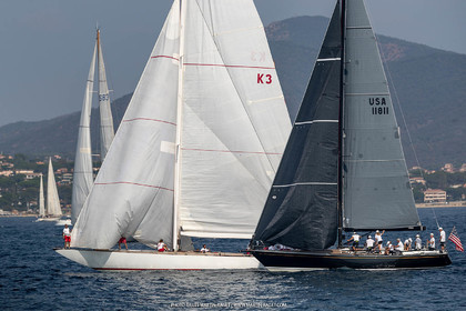 05 10 2023, Saint-Tropez (FRA,83), Les Voiles de Saint-Tropez 2023, Race Day 5, Défi Pride Vs Ikra