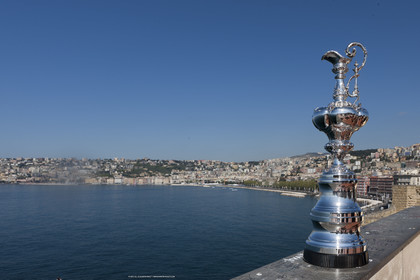 09 04 2012 - Naples (ITA) - 34th America's Cup - America's Cup World Series Naples 2012 - The America's Cup trophy infront Naples bay