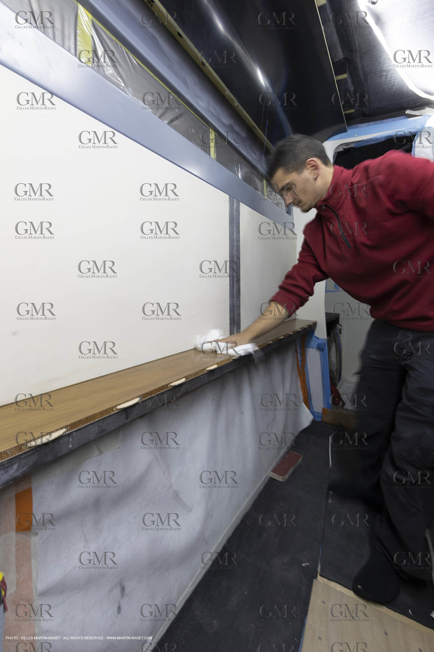 29 10 2018, La Grande Motte (FRA,30), Chantier Gunboat, construction du Gunboat 68