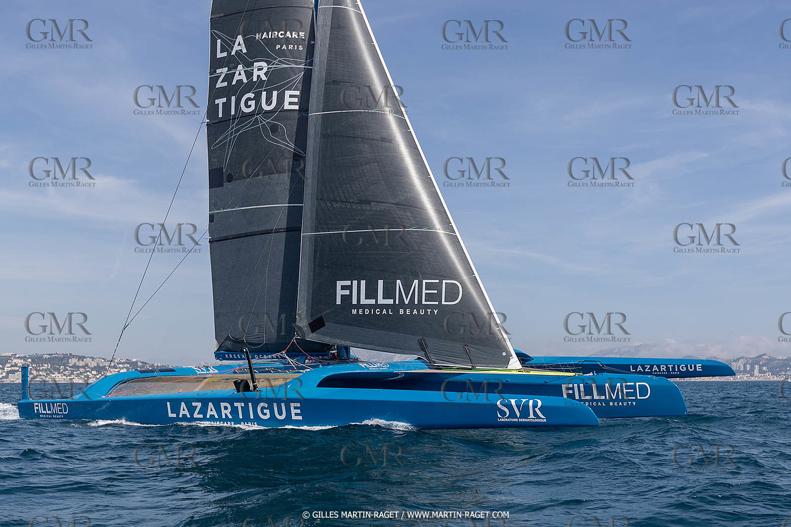 18 05 2022, Marseille (FRA), APremière navigation du trimaran Ultim SVR LAZARTIGUE à Marseille