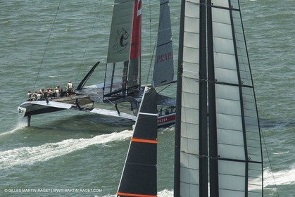 09 08 2013 - San Francisco (USA,CA) - 34th America's Cup - Louis Vuitton Cup - Semi-finals - Luna Rossa vs Artemis Racing - Race 3