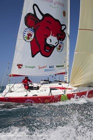 13 03 2010 -  La Grande Motte   Port Camargue (FRA) - Groupe Bel - Kito de Pavant   Sebastien Audigane training for Transat AG2R