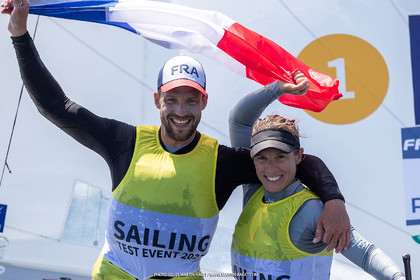 15 07 2023, Marseille (FRA), Paris 2024 Olympic Games Sailing Test Event, Day 6, 470 Medal Race