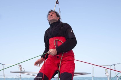 13 03 2010 - La Grande Motte   Port Camargue (FRA) - Groupe Bel - Entraînement Kito de Pavant   Sébastien Audigane en vue de la Transat AG2R 2010