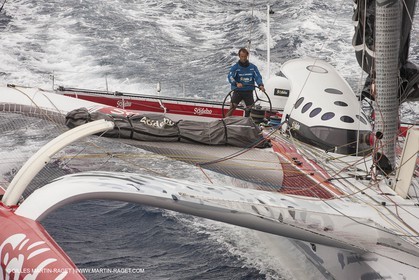 12 09 2012 - Marseille (FRA,13) - Trimaran Sodebo - Thomas Coville - Trans Mediterranée record attempt.
