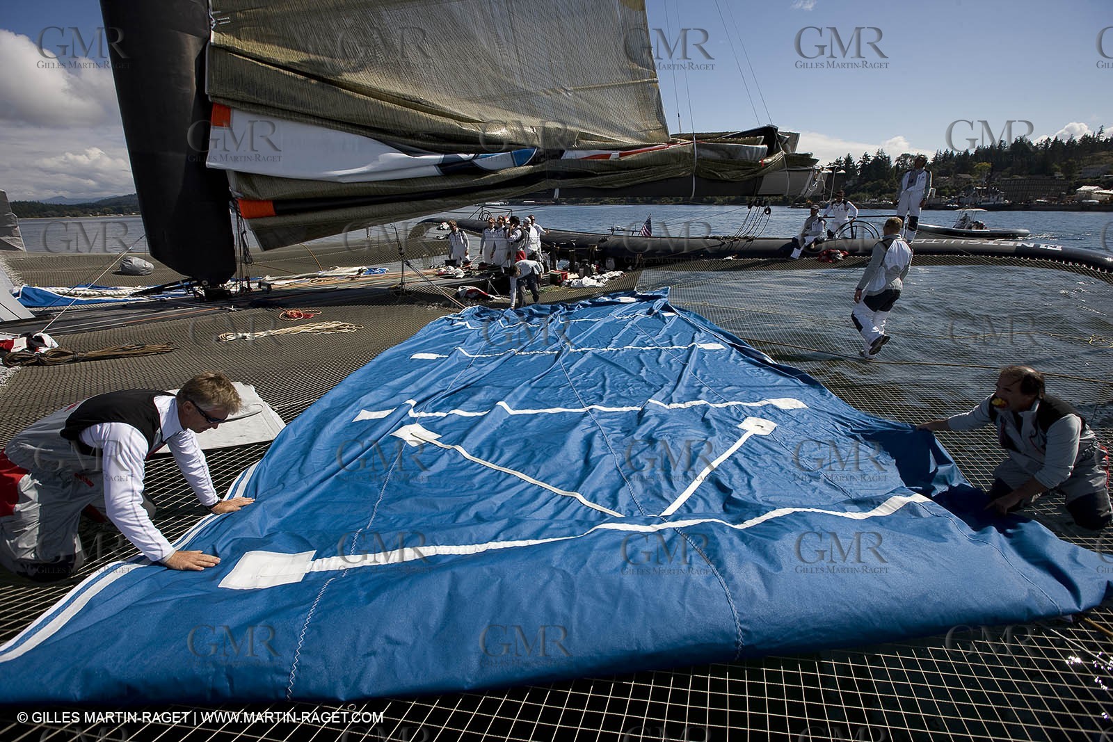 06 09 2008 - Anacortes (WA, USA) - America's Cup - BMW ORACLE Racing - 90 ft trimaran sea trials - Day 5