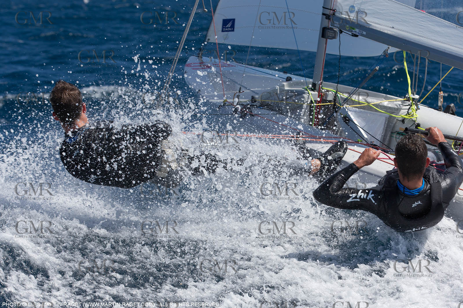 25 04 2016, Hyères (FRA,83), Jeux Olympiques Rio 2016, voile, 470, Sofian Bouvet   Jeremie Mion, SFS Voile