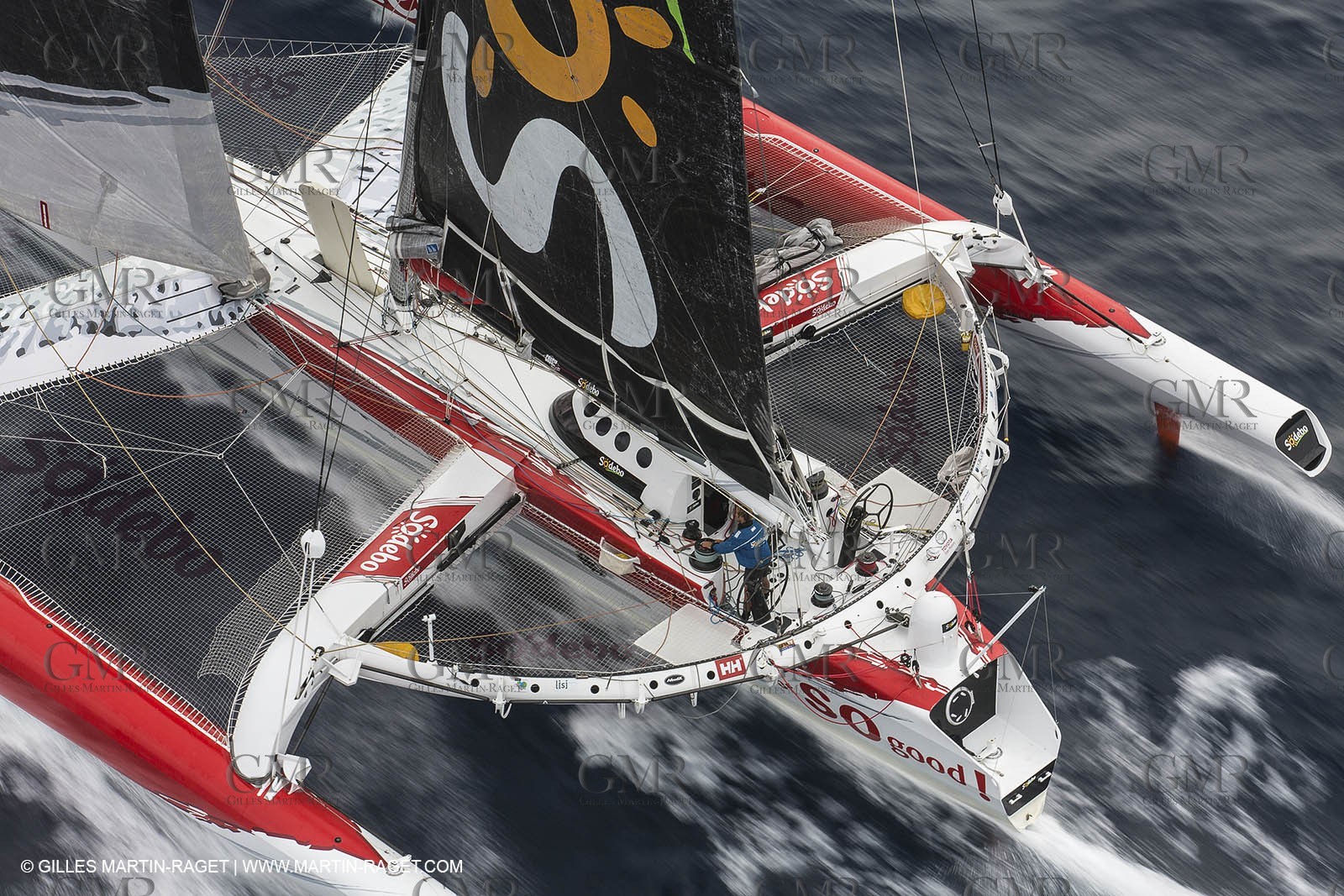 12 09 2012 - Marseille (FRA,13) - Trimaran Sodebo - Thomas Coville - Trans Mediterranée record attempt.