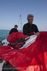 13 03 2010 - La Grande Motte   Port Camargue (FRA) - Groupe Bel - Entraînement Kito de Pavant   Sébastien Audigane en vue de la Transat AG2R 2010