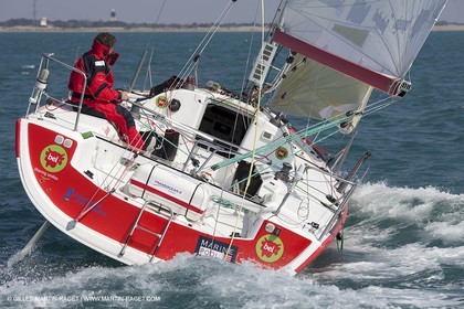 13 03 2010 -  La Grande Motte   Port Camargue (FRA) - Groupe Bel - Kito de Pavant   Sebastien Audigane training for Transat AG2R