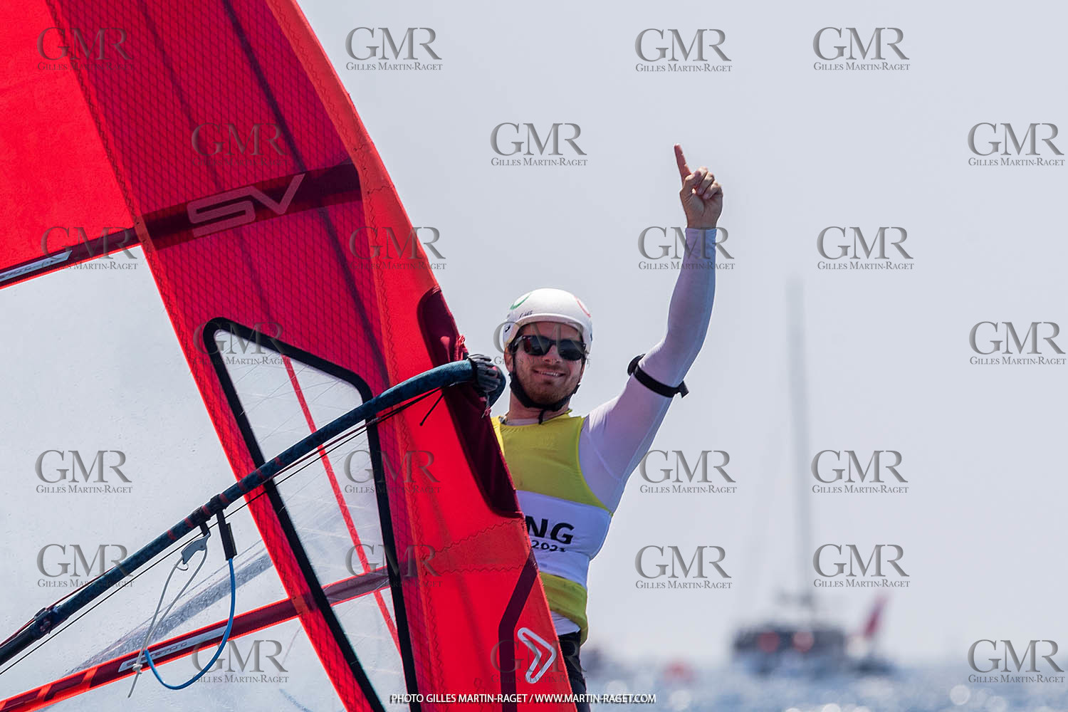 16 07 2023, Marseille, (FRA), Paris 2024 Olympic Games 2024 Sailing Test Event, Day 8, Medal race IQ Foil Men, Thomas Goyard (FRA)