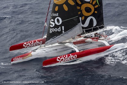 12 09 2012 - Marseille (FRA,13) - Trimaran Sodebo - Thomas Coville - Trans Mediterranée record attempt.