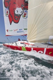 13 03 2010 -  La Grande Motte   Port Camargue (FRA) - Groupe Bel - Kito de Pavant   Sebastien Audigane training for Transat AG2R