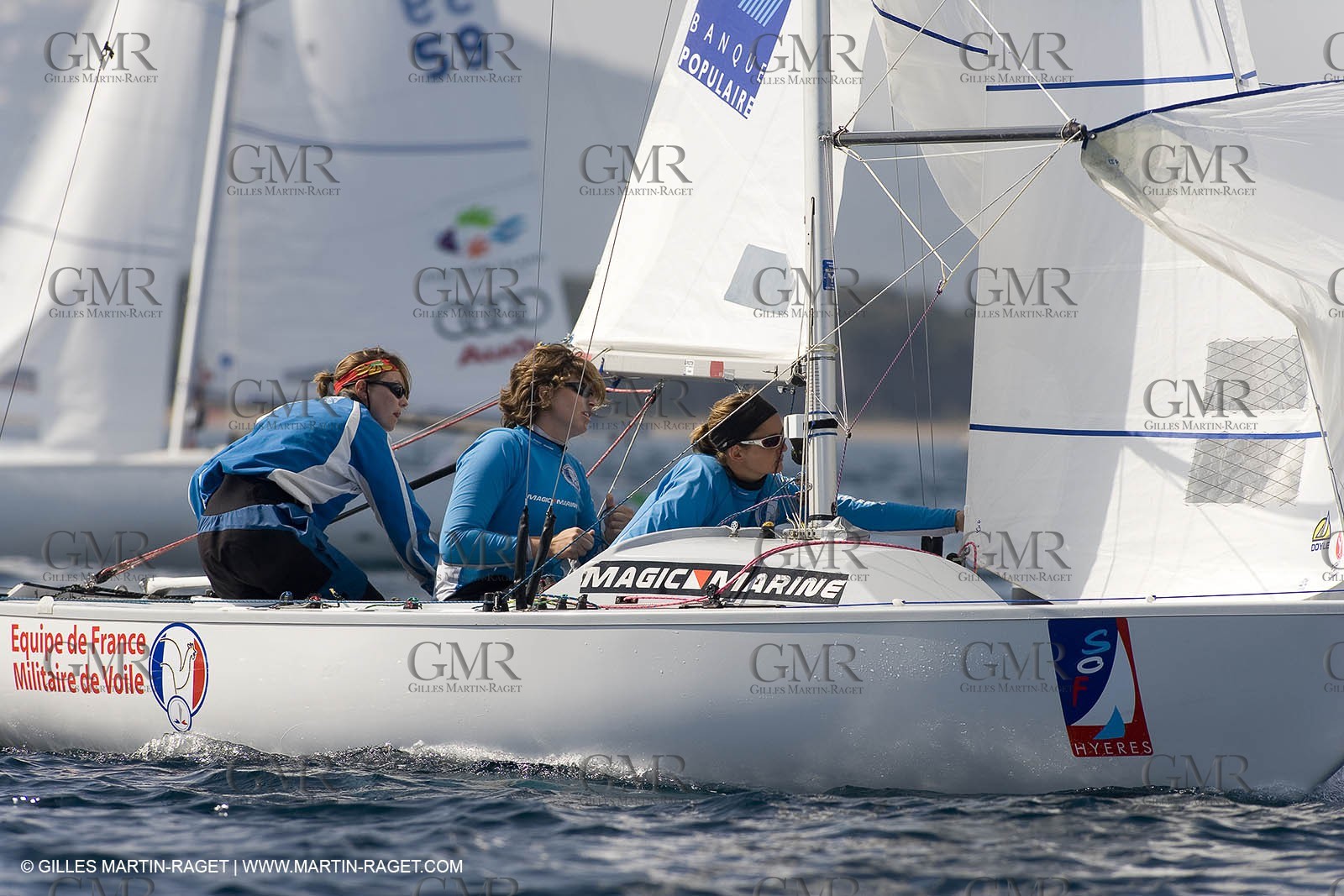 25 04 2007 - 2007 Semaine Olympique Française - Hyères (South of France) - Day 4 - Team France - Yingling - Leberre-Gerecht-Ponsar