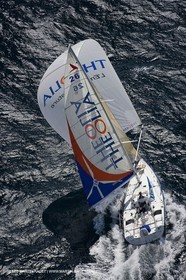 06-26-2007 - FIGARO II - THEOLIA - Skipper : Robert Nagy - Training off Marseille (south France) with strong wind conditions