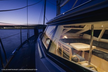 Sailing, cruising, multihull at the mooring