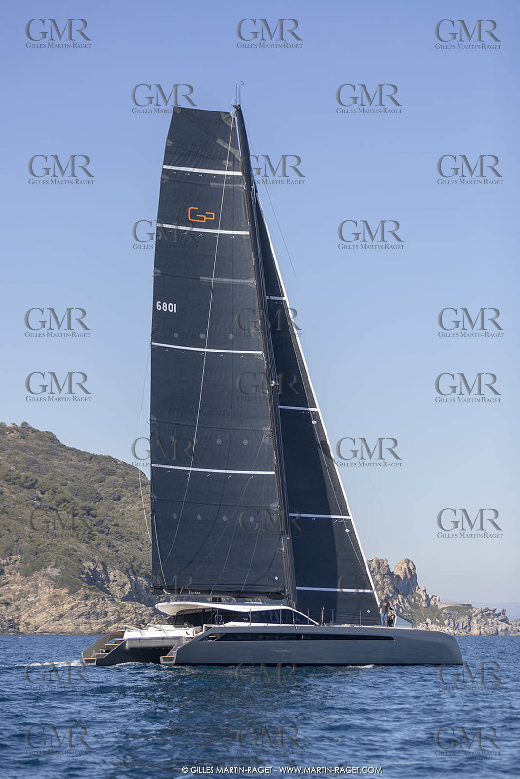 16 02 2019, Porquerolles (FRA,83), Gunboat 68 sail testing  3