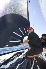 03 09 06 - Porto Cervo (Sardinia) - Maxi World Cup 2006 - A bord Wally 90 Tango